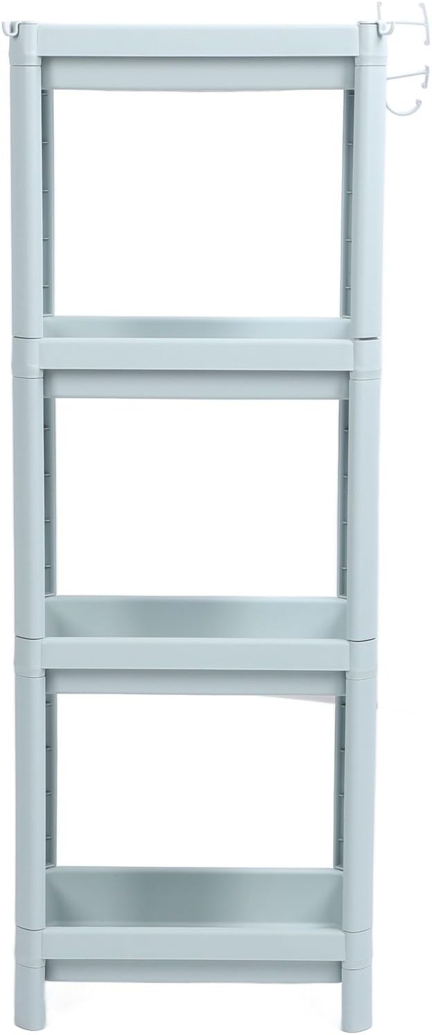 Narrow Metal Corner Shelf Unit 4 Tier Bathroom Storage