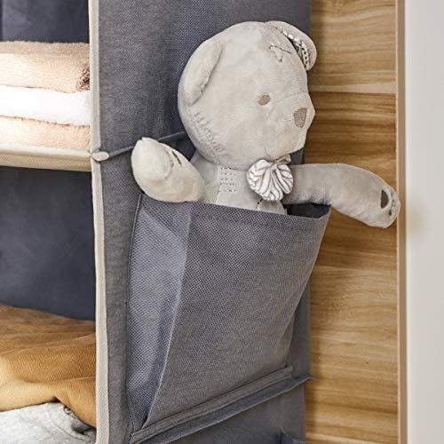 YOUDENOVA 4-Shelf Hanging Closet Organizer Grey