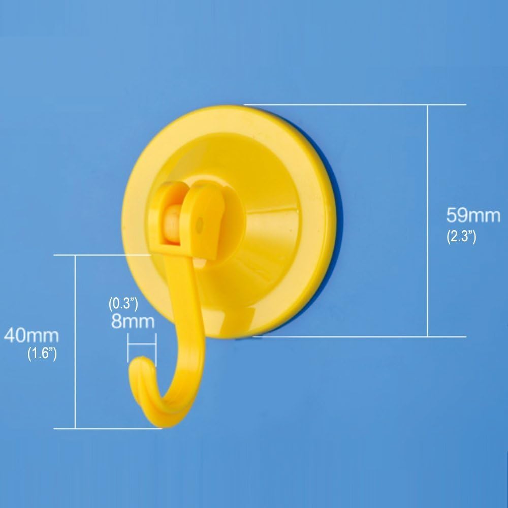 Powerful Suction Cup Hooks 4-Pack Antique Gold