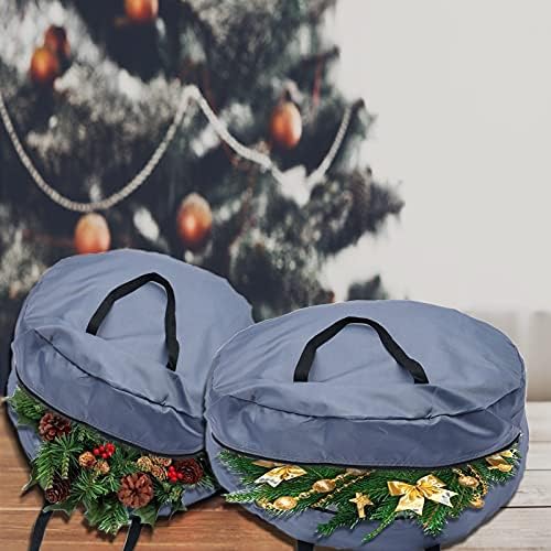Keebgyy Heavy Duty Christmas Wreath Storage Bag 25In