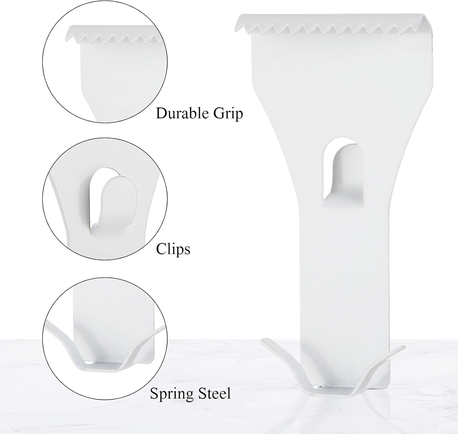 Ripeng 8 Piece Wall Clips Hooks for Brick No Drill Hanging