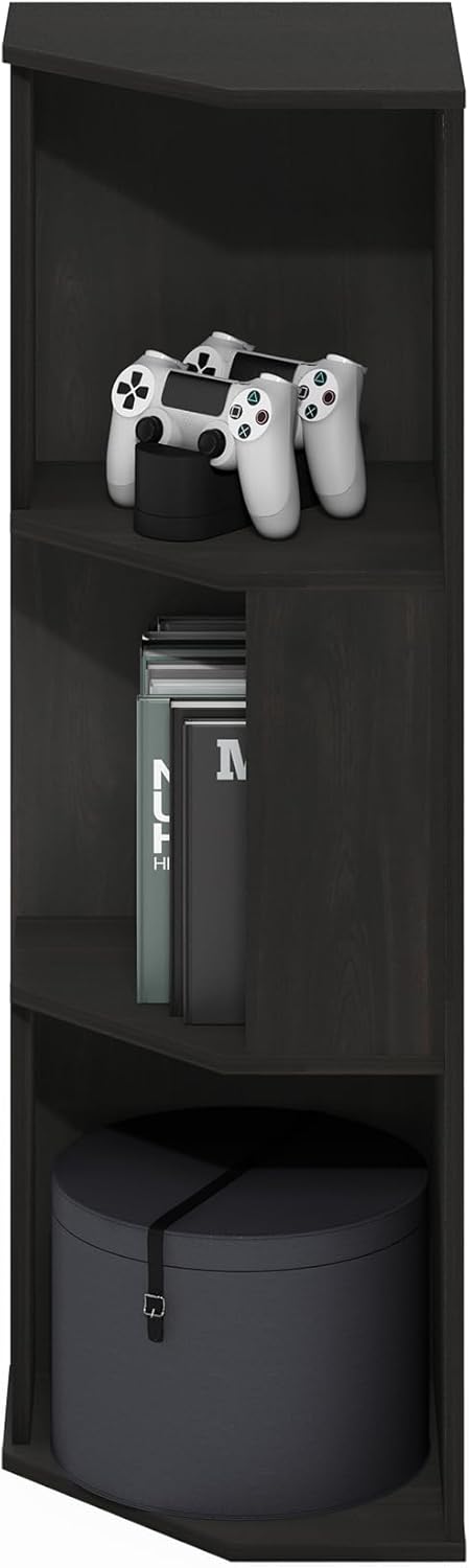 Furinno Econ 3-Tier Corner Bookcase with Modern Design