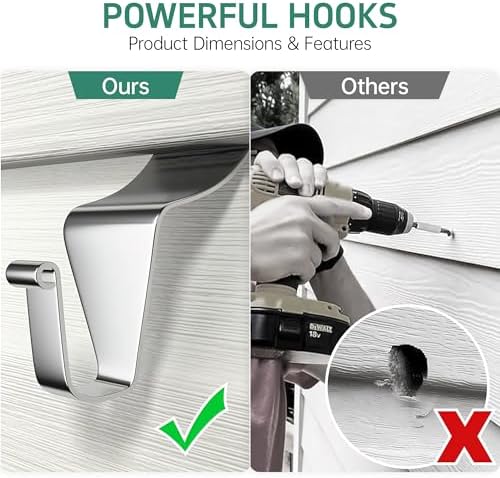 Vinyl Siding Hooks 30 Pack Heavy Duty No Drill Hangers