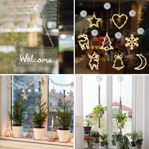 RELBRO Suction Cup Hooks Set 10 Pcs Clear Large Medium Small