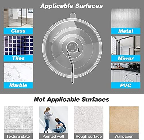 24 Pack All Purpose Suction Cup Hooks Combo Set