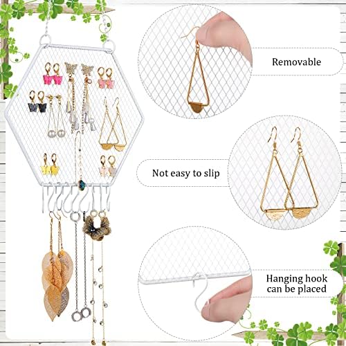 Jetec 2 Pcs Diamond Grid Earring Wall Holder
