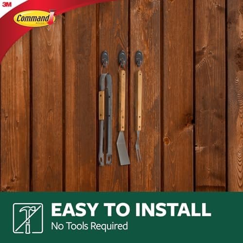 Command Outdoor Terrace Hooks 2 Hooks 4 Strips 3 lb Weight Capacity