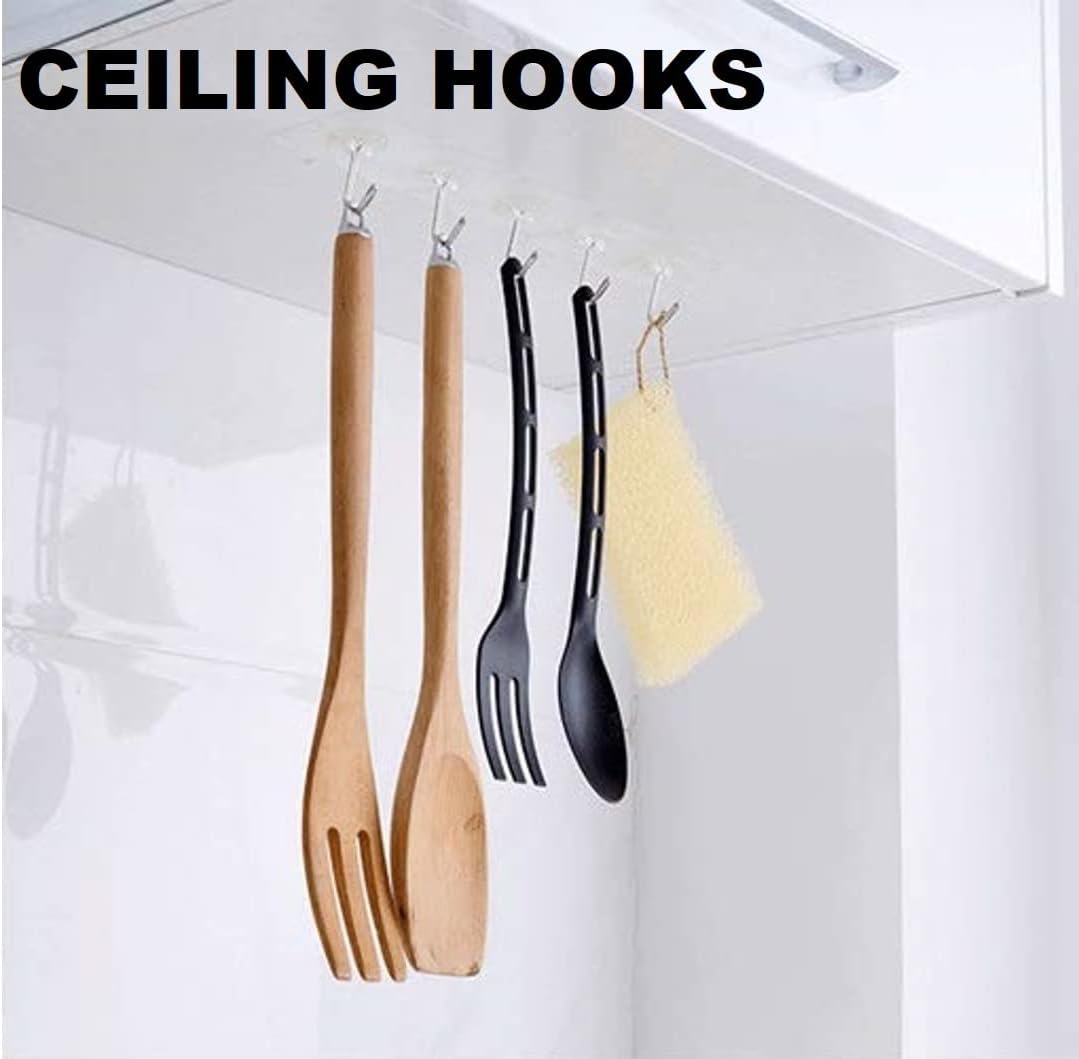 40pcs Heavy Duty Adhesive Hooks for Damage-Free Hanging