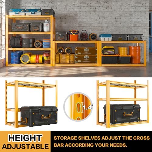 REIBII 4 Tier Heavy Duty Metal Shelving 40 W