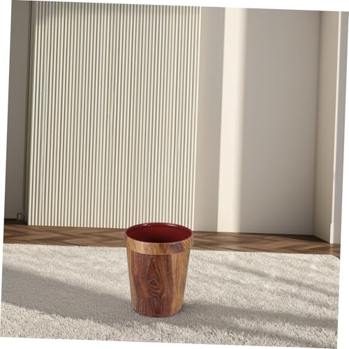 DOITOOL Decorative Trash Can with Wood Grain Design