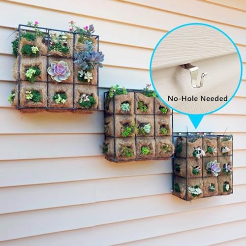 MIUKAA Vinyl Siding Hooks 4-Pack No Hole No Damage Siding Clips for Outdoor Decorations
