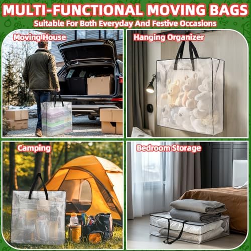 Rainflow Clear Wreath Storage Bag - 24 Inch Heavy Duty Zipper Container