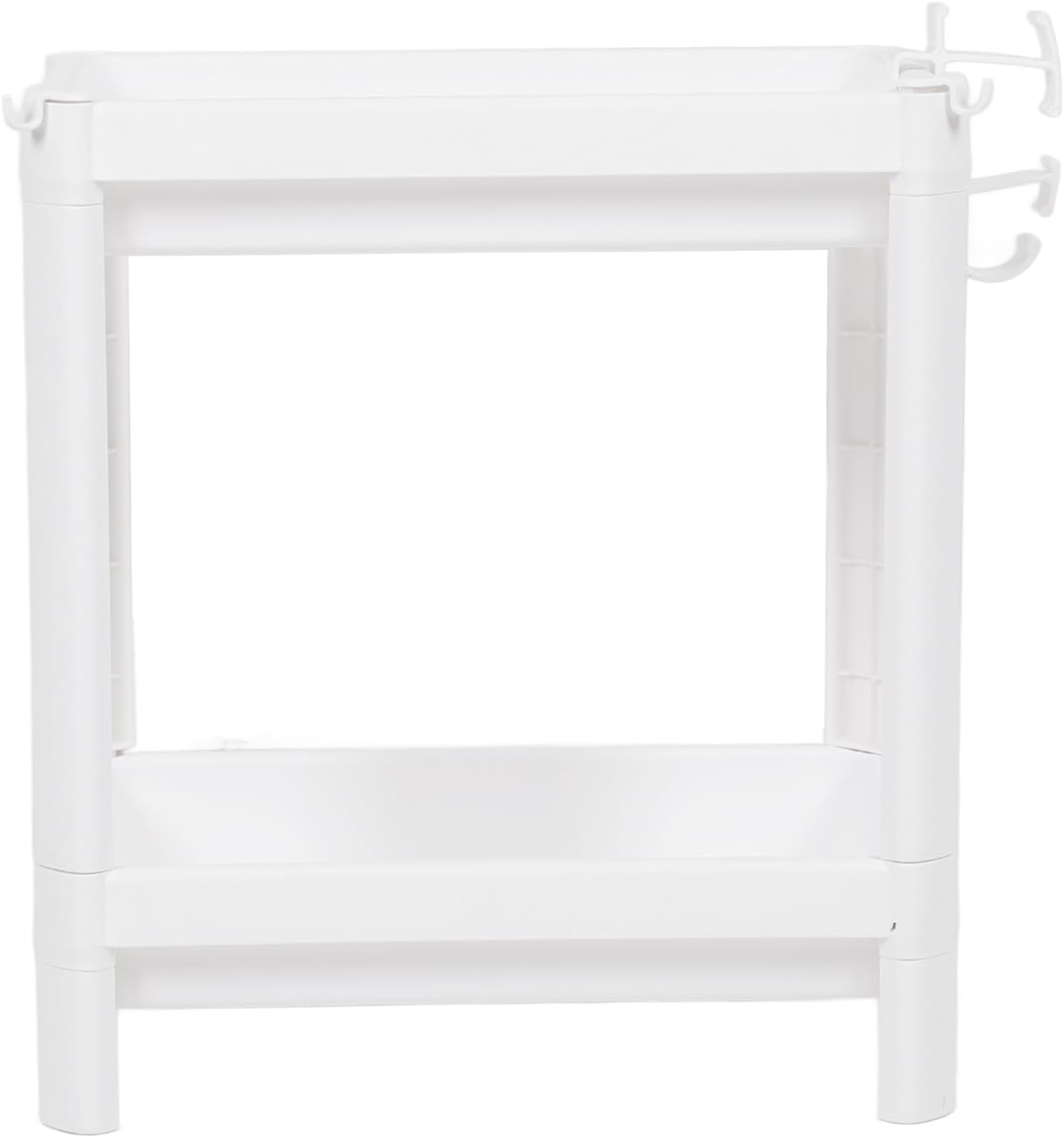 Bathroom Shelf Shower Storage Rack Toilet Organizer Plastic Freestanding White Shelf