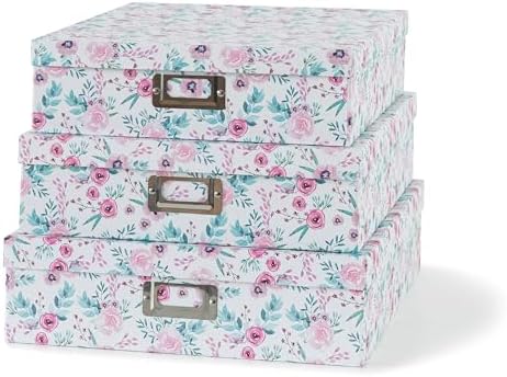 Soul Lane Floral Storage Boxes Set of 3