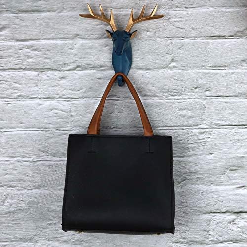 Deer Head Hook Decorative Resin Wall Mount for Bags Keys and More
