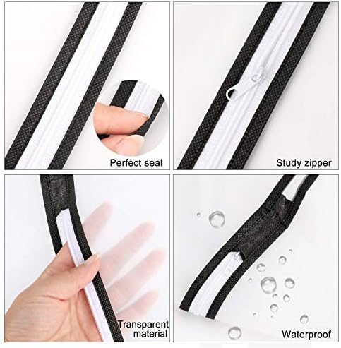 Pwsap 12-Pack Clear Breathable Garment Covers with Zipper