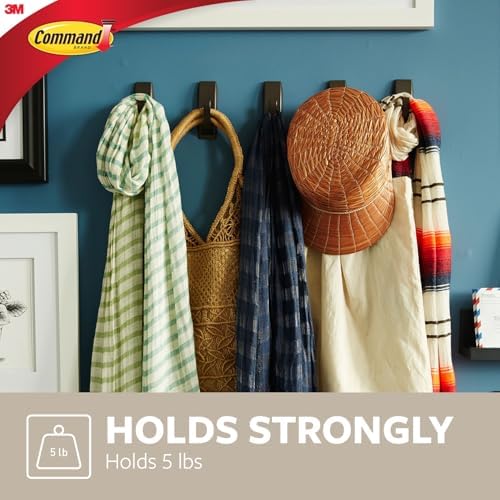 Command Large Modern Reflections Metal Hook with 2 Strips 5 lb