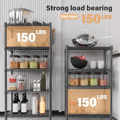 3 Tier Grey Steel Storage Rack with Adjustable Height