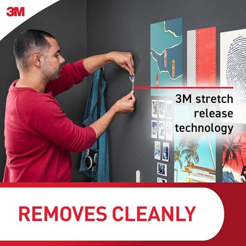 3M Command Medium Clear Wall Hooks with Adhesive 7 Hooks and 12 Strips