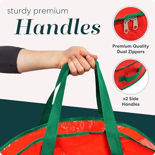 Handy Laundry Christmas Wreath Storage Bag 2-Pack