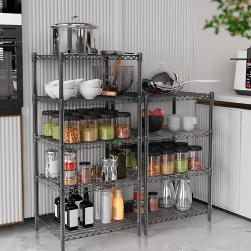 3 Tier Grey Steel Storage Rack with Adjustable Height