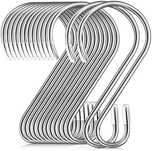 Hotop 36 Pcs S Shaped Hooks Stainless Steel