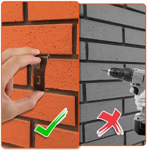 8 Pieces Brick Wall Hooks for Hanging Decorations