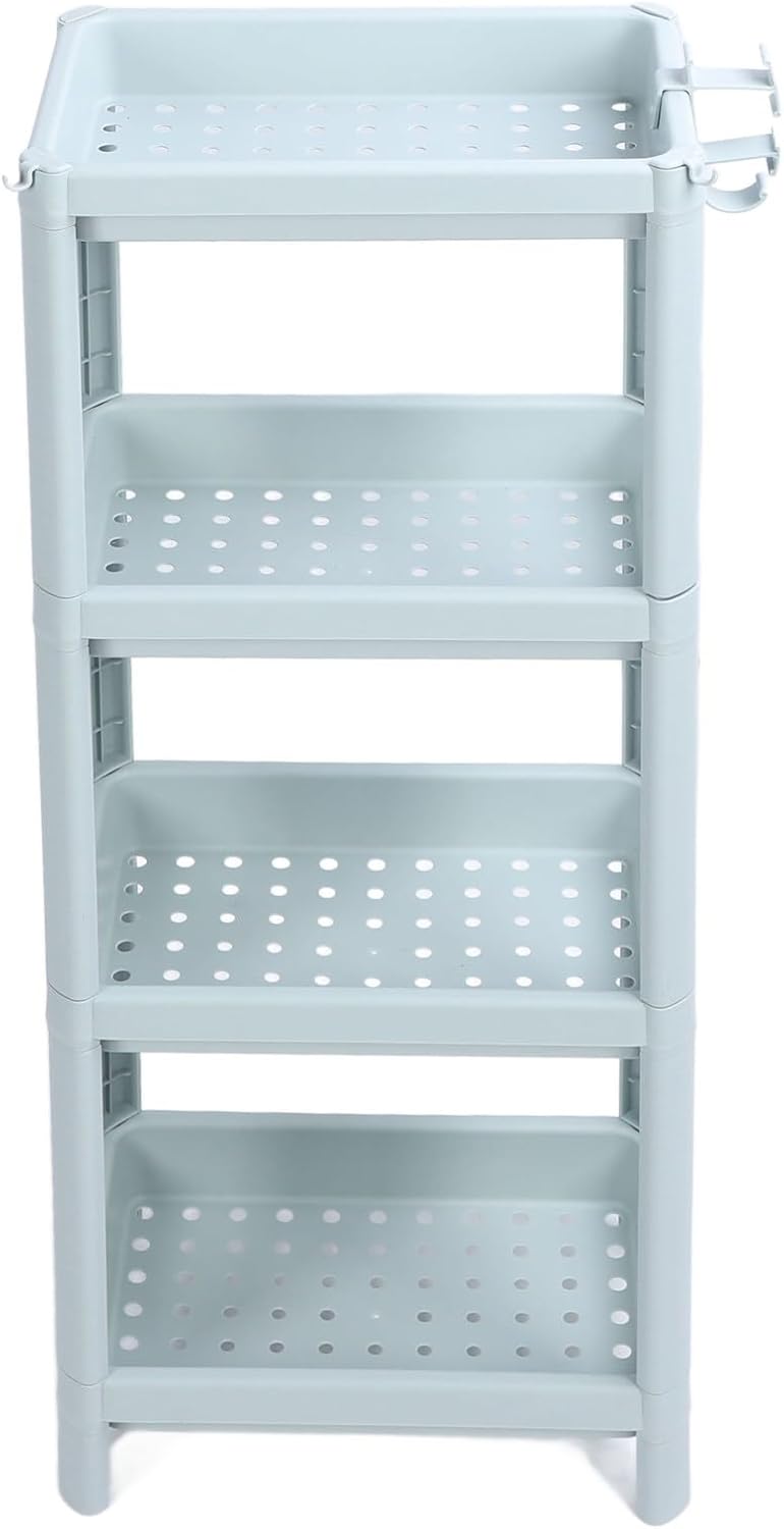 Narrow Metal Corner Shelf Unit 4 Tier Bathroom Storage