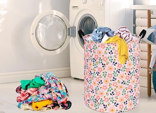 Kids Flower Hamper Storage Bins for Girls Room Decor