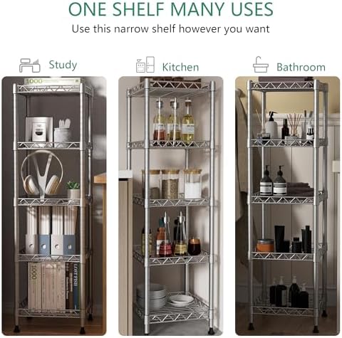 GIOTORENT 5 Tier Standing Metal Shelving Unit