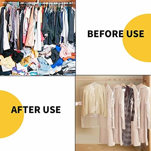 BEISHIDA 20PCS 47 Inch Clear Plastic Garment Bags