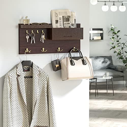 JackCubeDesign Entryway Coat Rack Wall Mount Organizer