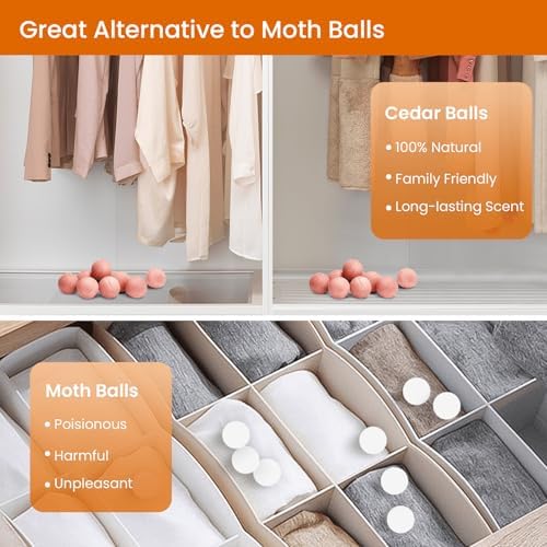 Homode Cedar Blocks for Clothes Storage 50 Pcs
