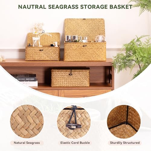 Nonam Handwoven Seagrass Storage Bin Set of 3