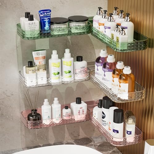 RUIYUE U Shaped Rotating Corner Shelf Pink