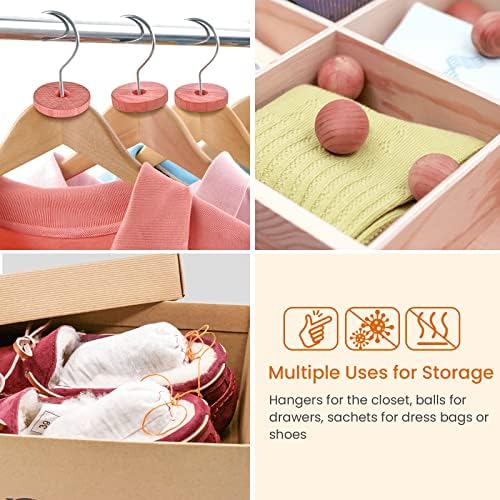 Homode Cedar Blocks for Clothes Storage Set of 60