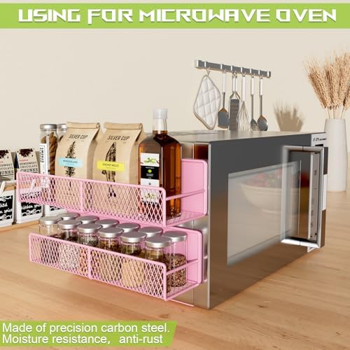 4 Pack Magnetic Shelves for Washing Machine Pink