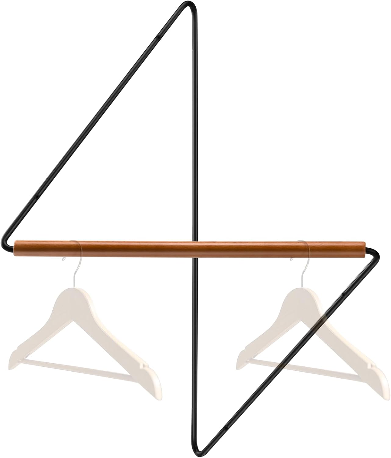 Modern Corner Clothes Rack - Space-Saving Wooden Organizer