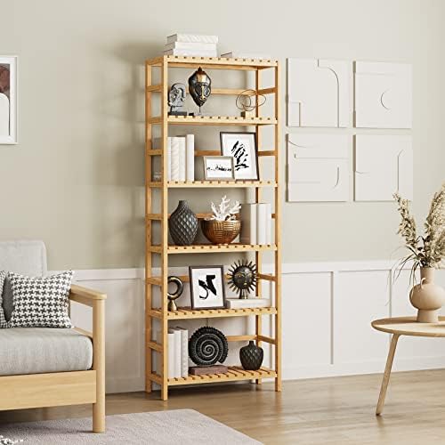 Bamjoy 6 Tier Bamboo Shelf Storage Unit