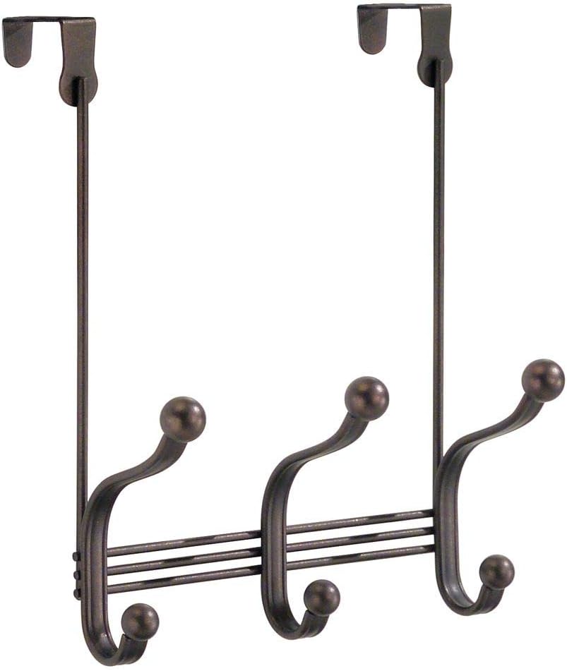 InterDesign York Metal Door Organizer 3 Hook Rack