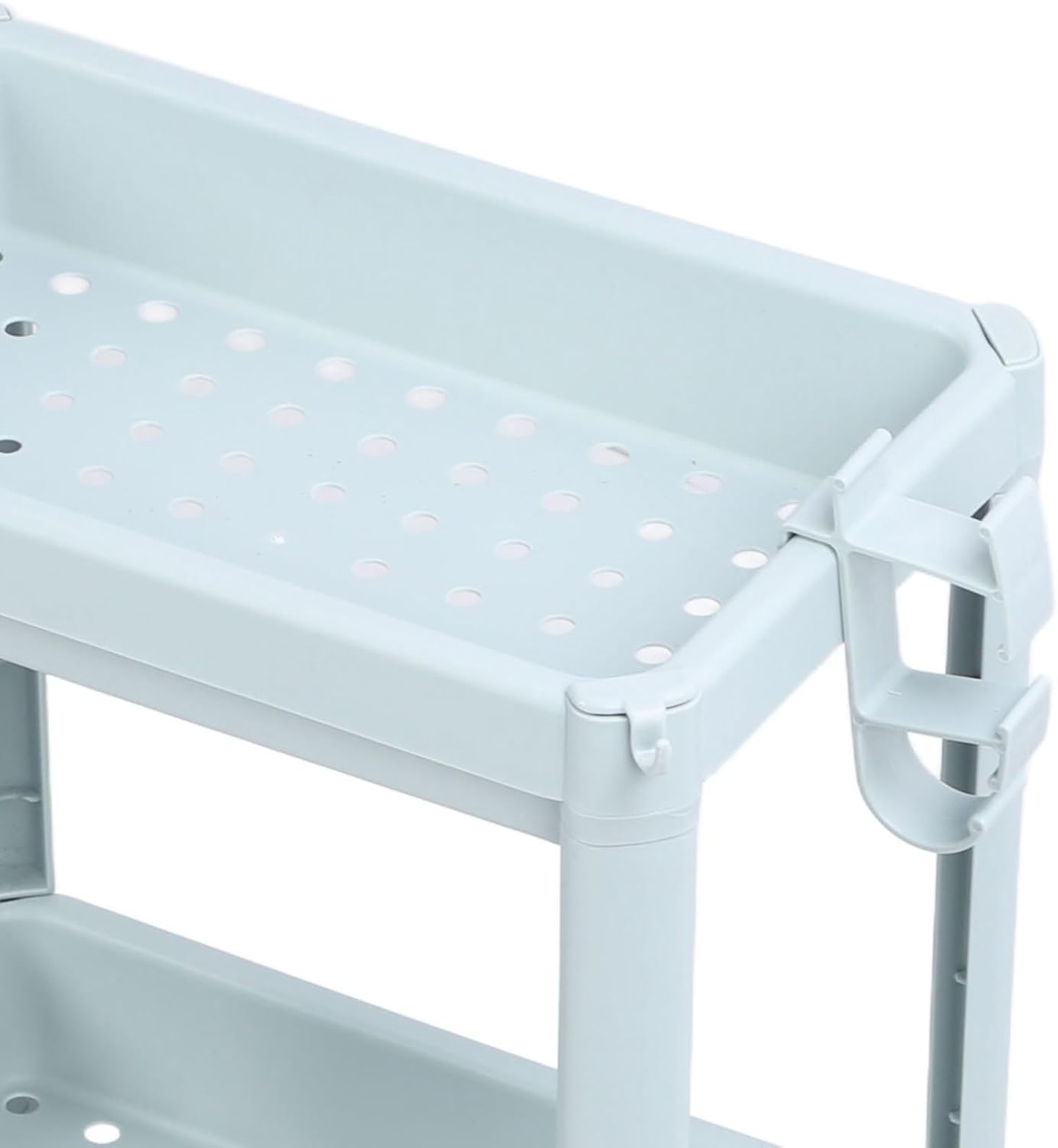 Bathroom Floor Storage Shelf with 3 Layers and Wheels