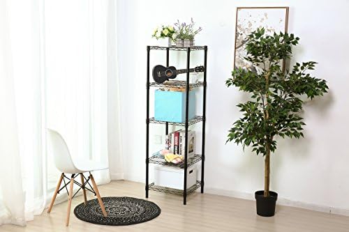 HollyHOME 5 Shelves Adjustable Steel Shelving Rack