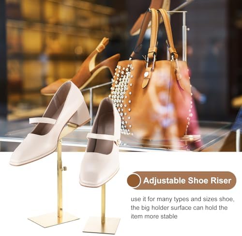 Uxcell Adjustable Shoe Display Stand 2 Pack Silver Metal
