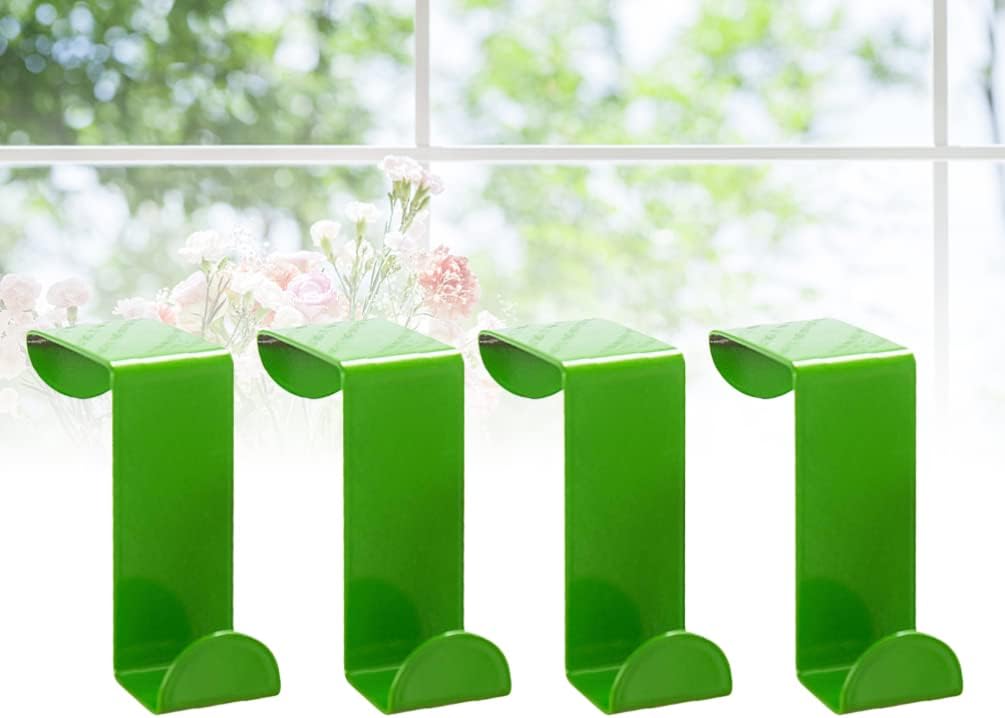 Cabilock 4pc Green Stainless Steel Hooks for Door Back Use