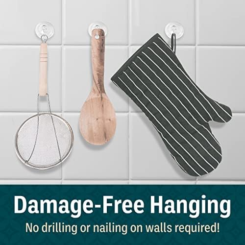 Holiday Joy Suction Cup Hooks 4 Pack Heavy Duty Wall Mount