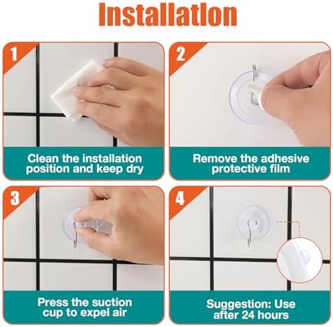MAISEEN Heavy Duty Suction Cup Hooks 10pk Combo Set