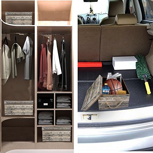 Livememory Lidded Storage Box with Handles and Lids