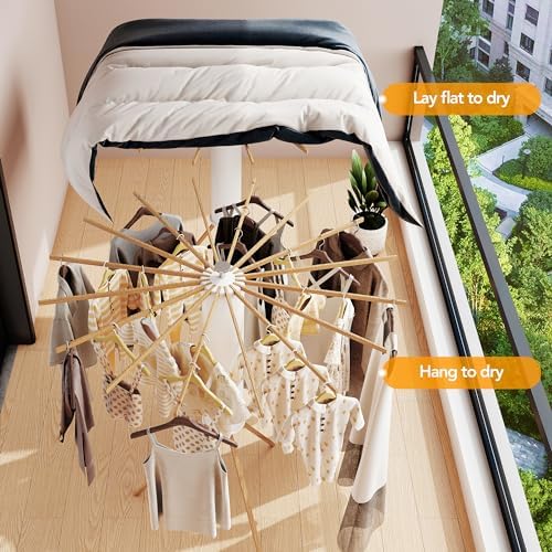 LIENAHU Clothes Drying Rack Tripod Foldable