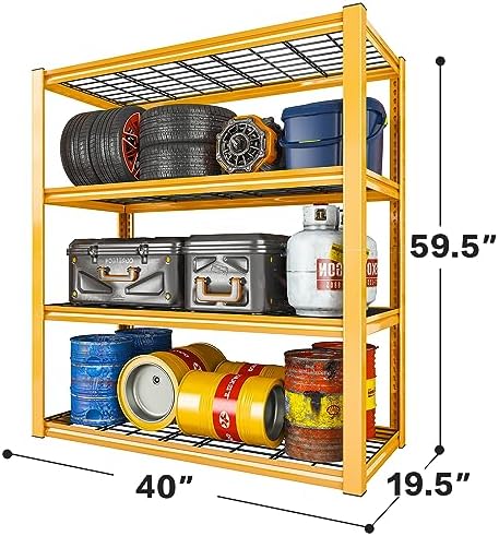 REIBII 4 Tier Heavy Duty Metal Shelving 40 W