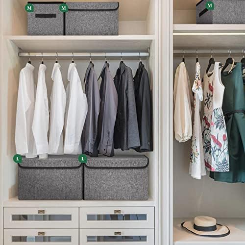 Large 42 Quarts Collapsible Storage Bins with Lids 3-Pack